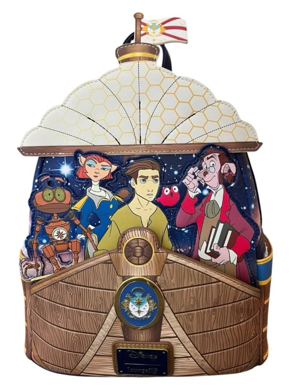 Loungefly Disney Treasure Planet RLS Legacy Mini Backpack Jim Hawkins NWT
